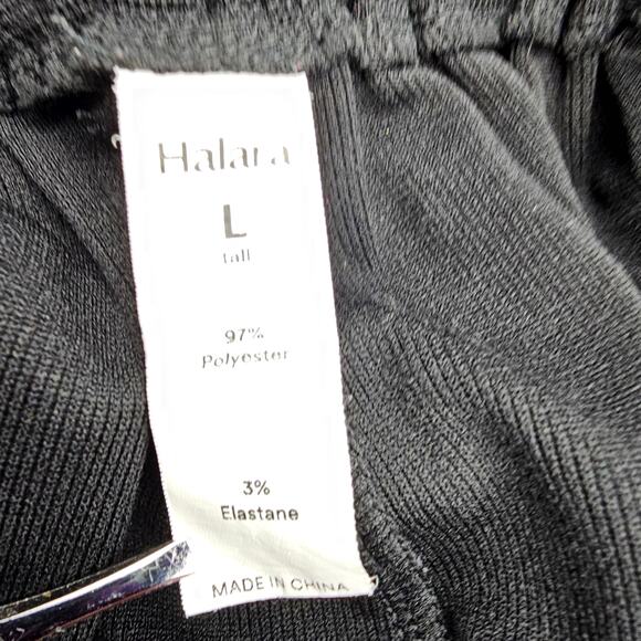 Halara Womans size L Tall Flex High Waisted Wide Leg Waffle Work Pants Black - Picture 6 of 7